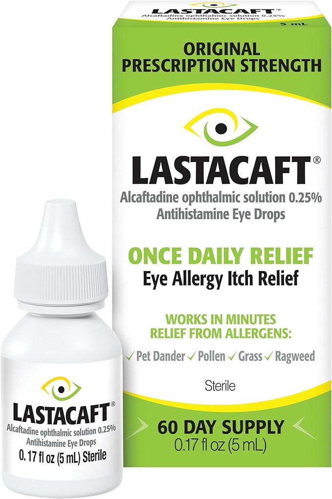 Lastacaft Once Daily Eye Allergy Itch Relief Drops, 60 Day Supply, 0.17 Fl Oz (   1)