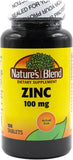 Nature's Blend Zinc Gluconate 100 mg, 100 Tablets