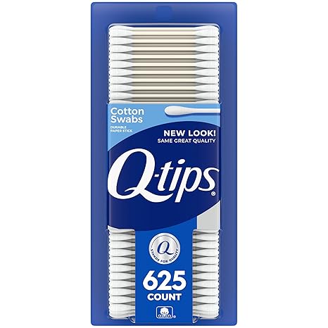 Q-tips Hisopos de algod? para higiene y cuidado de la belleza, hisopo de algod? original hecho con 100% algod?, 625 unidades