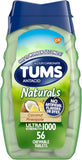 TUMS Naturals Chewable Ultra Strength Antacid Chews for Heartburn Relief, Coconut Pineapple - 56 Count