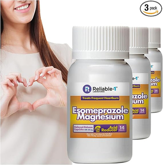 Esomeprazole Magnesium Delayed - Release Capsules USP 42 Count, 20Mg Best Acid Reduce