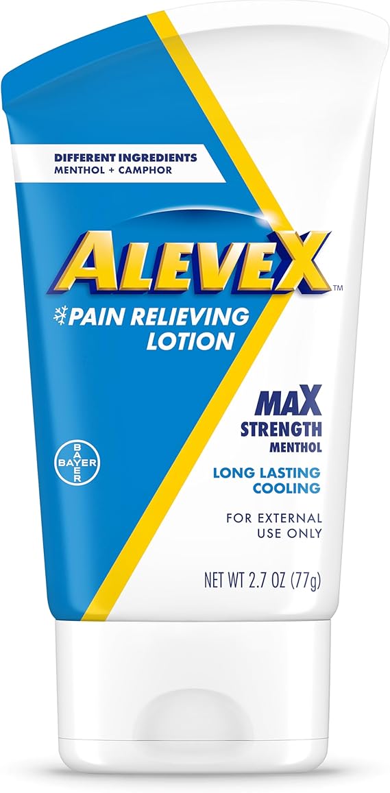 AleveX Pain Relieving Lotion, Powerful & Long Lasting for Targeted Joint & Muscle Pain Relief, 2.7 oz Tube