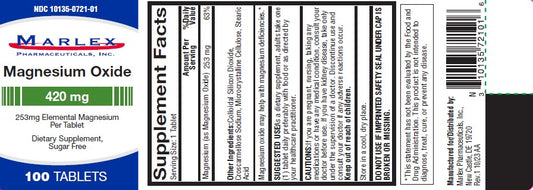 magnesium oxide by Marlex Pharmaceuticals Inc. MAGNESIUM OXIDE tablet