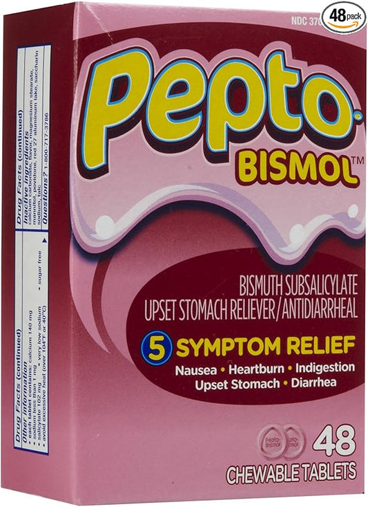 Pepto-Bismol Chewables, Regular 48 tabs