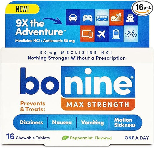 BONINE MAX STRENGTH 50MG 16        EMERSON HEALTHCARE LLC