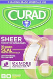 Curad Plastic Bandages, Assorted Sizes, 80 ct
