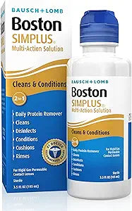 Boston Simplus Contact Lens Solution , for Gas Permeable Contact Lenses, 3.5 Fl Oz