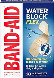 Band-Aid Brand Water Block Flex Adhesive Bandages, All One Size, 20 Count
