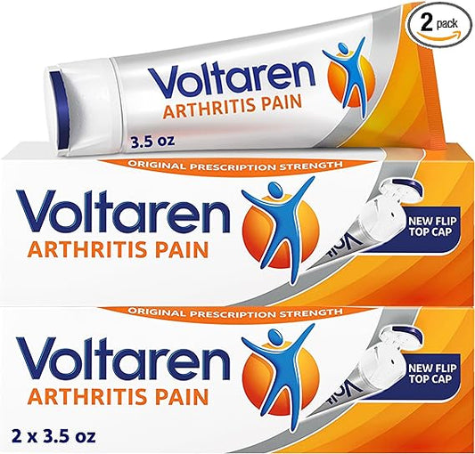 Voltaren Arthritis Pain Gel for Powerful Topical Arthritis Pain Relief - NEW Easy Open Cap - 100 g x 2