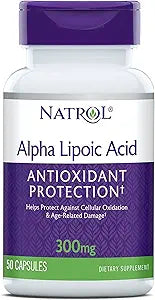 Natrol Alpha Lipoic Acid 300mg Capsules, 50 Count