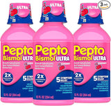 Pepto Bismol Liquid Ultra for Nausea, Heartburn, Indigestion, Upset Stomach, and Diarrhea - 5 Symptom Fast Relief, Cherry Flavor 12 oz