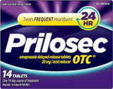 Prilosec OTC, Omeprazole Delayed Release 20mg, Acid Reducer, Treats Frequent Heartburn for 24 Hour Relief, All Day, All Night*, 20mg, 14 Tablets