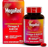 MegaRed Omega-3 Krill Oil 350mg Softgels, (60 Count in A Bottle), EPA & DHA Omega-3 Fatty Acids with No Fishy Aftertaste Unlike Fish Oil, Contains Antioxidant Astaxanthin