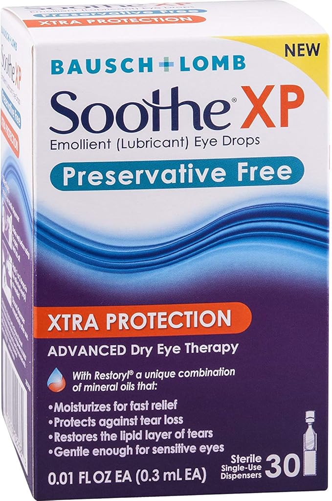 Soothe XP Preservative Free Xtra Protection Dry Eye Drops, 30 Single-use Dispensers 