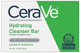 CeraVe Hydrating Cleanser Bar - Soap-Free Body and Facial Cleanser with 5% Cerave Moisturizing Cream - 4.5 Ounce Bar