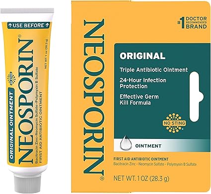 Neosporin Original Antibiotic Ointment, 24-Hour Infection Prevention for Minor Wound, 1 oz
