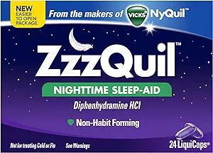 Vicks ZzzQuil Nighttime Sleep-Aid Liquicaps 24 Count