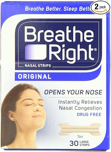 Breathe Right Nasal Strips, Large,tan, 30-count Boxes