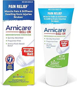 Boiron Arnicare Roll-On for Relief of Joint Pain, Muscle Pain, Muscle Soreness, and Swelling from Bruises or Injury - Non-greasy and Fragrance-Free - 1.5 oz