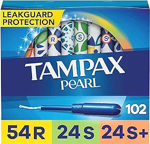 Tampax Pearl Tampons Multi  , Regular/Super/Super Plus Absorbency, With Leakguard Braid, Unscented, 34 Count  
