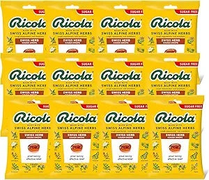 Ricola Sugar Free Swiss Herb Herbal Cough Suppressant Throat Drops, 19ct Bag