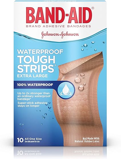 BAND-AID TOUGH STRIP WATERPROOF XL 10 EACH
