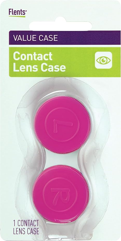 Flents Contact Lens Case , Small Travel Size, Leakproof Design, Soft Grip, Durable and Sturdy Design, Colors May Vary