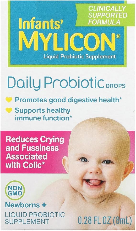 Infants' Mylicon Daily Probiotic Drops, for Colic and Fussiness, 8mL, 21 Daily Doses