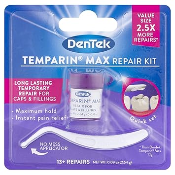 Dentek Temparin Max Lost Filling Loose Cap Repair, 2.2 gm by Dentek
