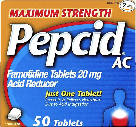 Pepcid AC Maximum Strength, Acid Reducer Tablets, 50 Count