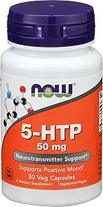 Now Foods 5-HTP, 30 caps / 50 mg