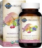 Garden of Life Organics Organic Multivitamin for Women - Womens Multi with Vitamin C, D, Folate, B6, B12, Biotin, Iron, Vegan Whole Food Vitamins for Women, Energy, Skin, Nails, 60 Tablets