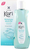 Keri Moisture Rich Shower Bath Oil, Clear, 8 Ounce