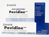 Major Povidine Povidone Iodine 10% First Aid Ointment 1 Oz / 28.35gm for Cuts Scrapes Burns (Compate to Betadine)