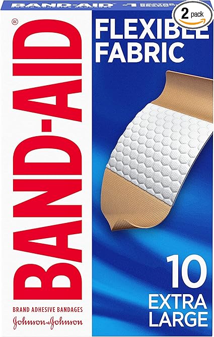 Band-Aid Brand Adhesive Bandages Flexible Fabric, Extra Large, 10 Count 
