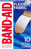 Band-Aid Brand Adhesive Bandages Flexible Fabric, Extra Large, 10 Count 
