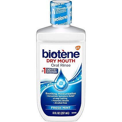 biot?e Oral Rinse Mouthwash for Dry Mouth, Breath Freshener and Dry Mouth Treatment, Fresh Mint - 8 fl oz