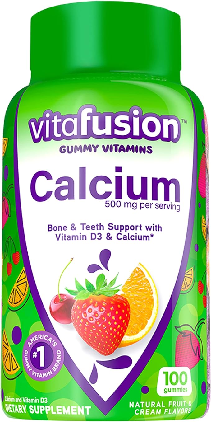 Vitafusion Calcium, Adult Gummy, 0.018 oz, 100 Count