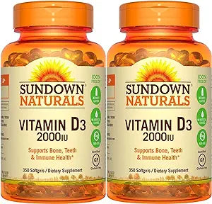 Sundown Naturals Vitamin D3 2000 IU, 350 Softgels