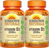 Sundown Naturals Vitamin D3 2000 IU, 350 Softgels