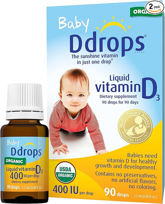 Ddrops Baby Liquid Vitamin D3 Supplement 400 Iu - 0.08 Fl Oz