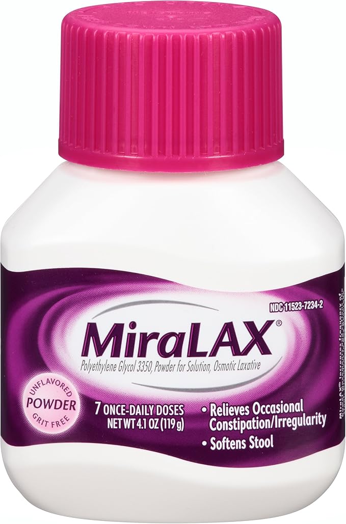 MIRALAX 7DOSE 4.1OZ (119G) 3 piezas INTERIOR