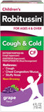 Robitussin Children's CF Cough and Cold Relief (Grape Flavor Liquid, 4 fl. oz. Bottle)