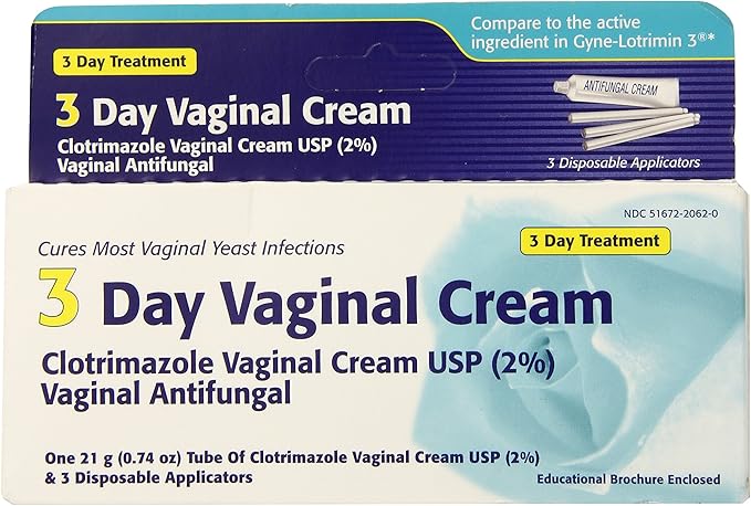 Clotrimazole 3 Day Vaginal Cream 0.74 Oz, 3 dosages
