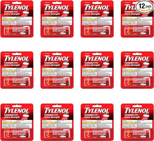 Tylenol Extra Strength Caplets with 500 mg Acetaminophen, Pain Reliever & Fever Reducer, 10 ct 