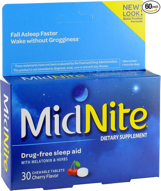 MidNite Natural Sleep Supplement, 30-Count Box