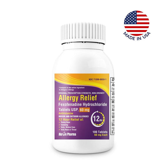 Fexofenadine Allergy Relief HCl ,60 mg, 100 count