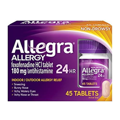 Allegra Allergy Relief 180 Mg 24Hr Tablets - 45 Ea