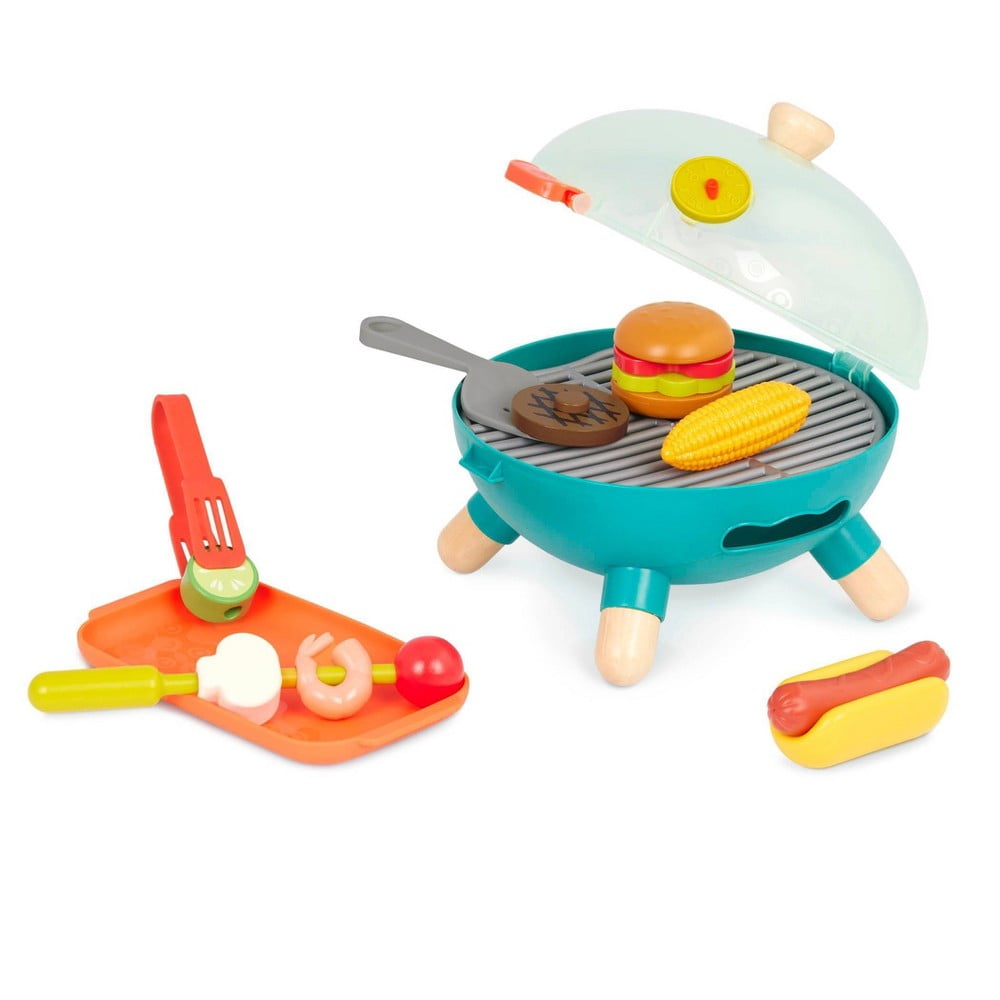 B. toys Toy Grill & Play Food - Mini Chef - BBQ Grill Playset