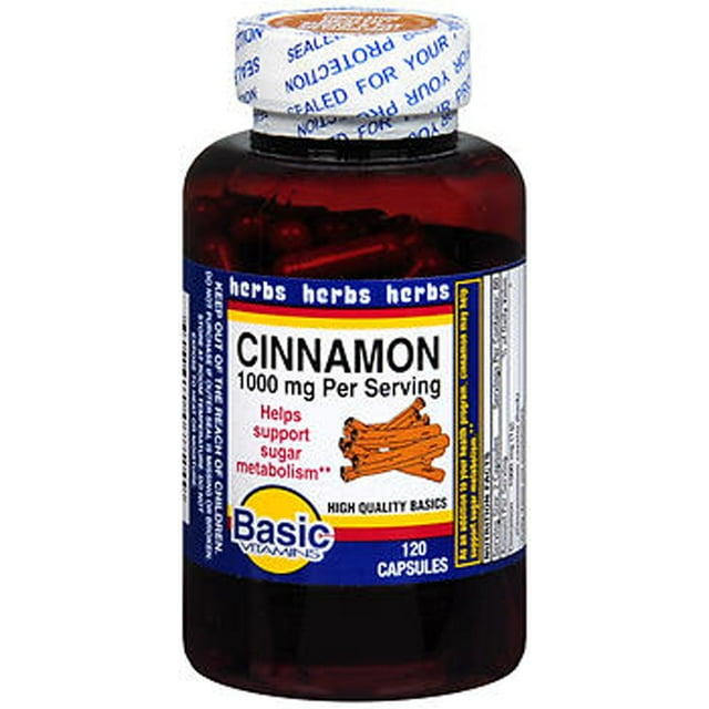 Basic's Vitamins Cinnamon Tablets, 1000 mg, 120 Count